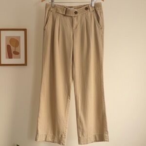 Guess| Los Angeles Women's Beige Wide-Leg Lightweight Pleated Pants Sz 28
